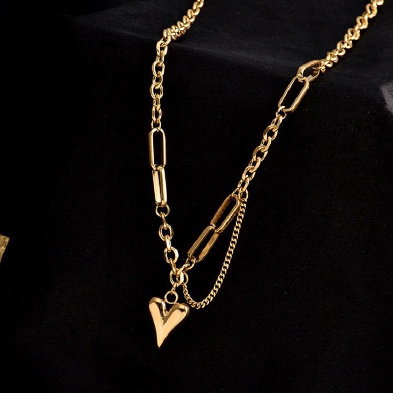 18K Gold Plated Plating Material 304 Stainless Steel Pendant Material PVD Coated 18K Gold Plated Geometric 304 Stainless Steel Fashion Waterproof Non Tarnish 304 Stainless Steel Necklace