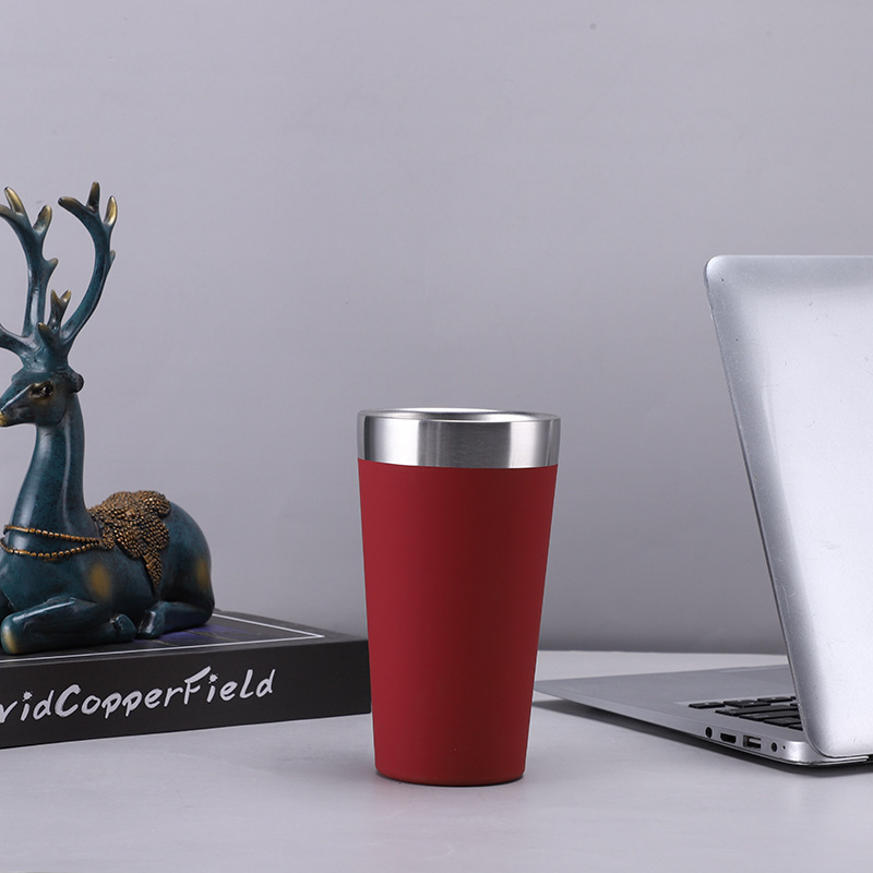 Amazon de doble capa de vacío pequeña taza de leche 304 taza de vacío de acero inoxidable taza de café taza de coche taza de helado portátil