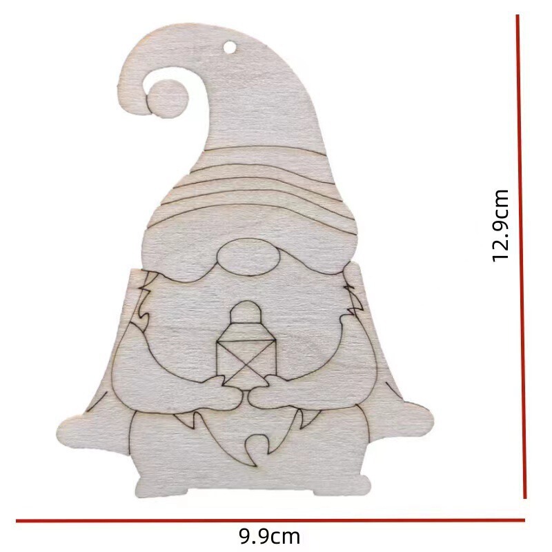 クリスマス小人木製未完成の空白木DIY工芸絵画家庭装飾用品|undefined
