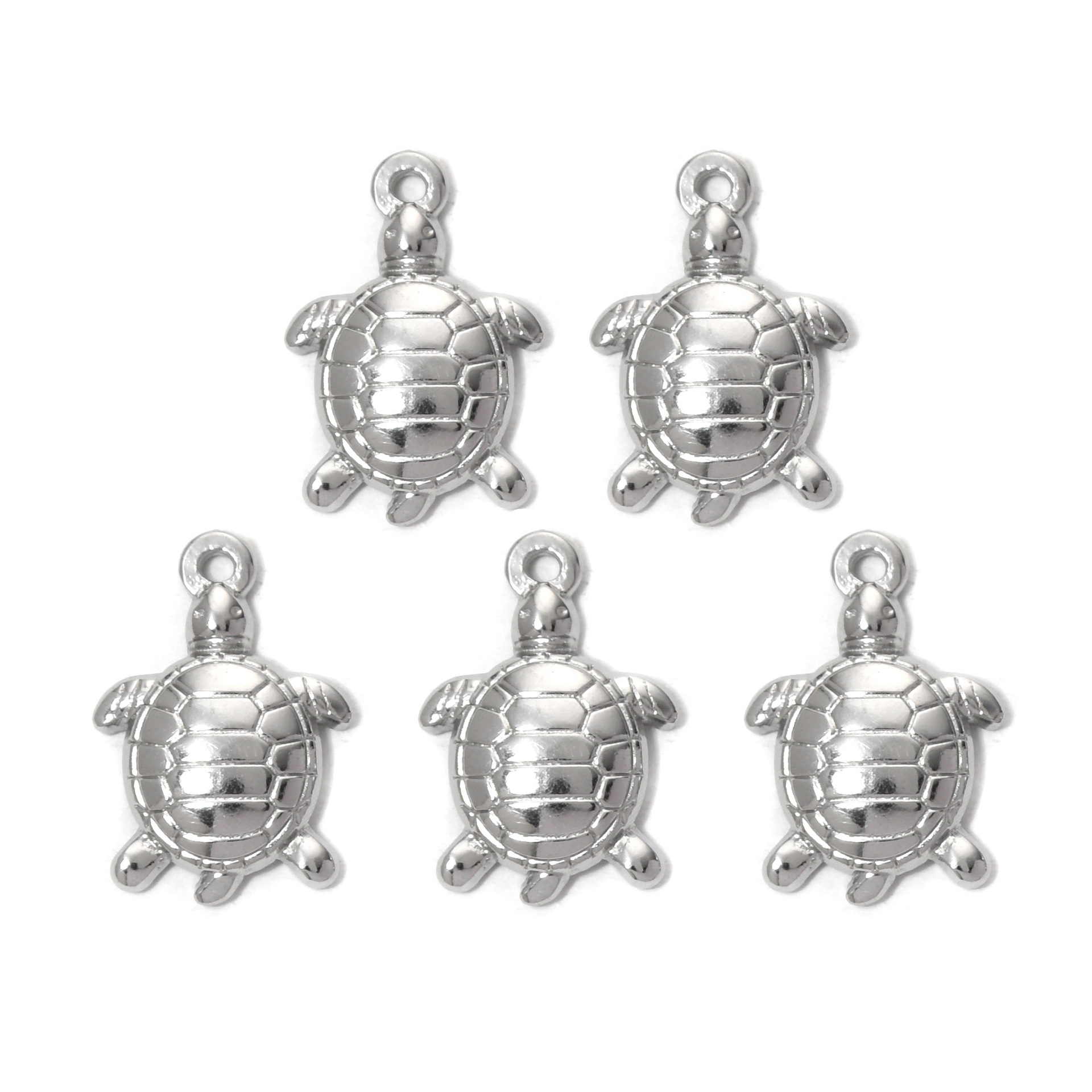 Plating Design 1 Pair 304 Stainless Steel Tortoise Pendant