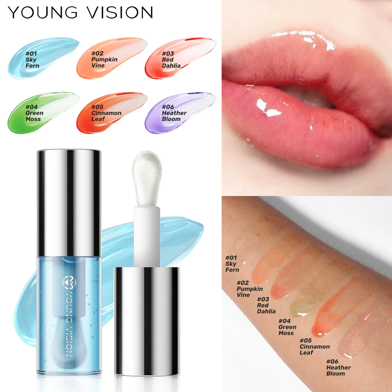 Mint-блеск для губ YOUNG VISION, бальзам для губ