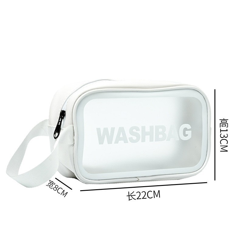 PVC esmerilado bolsa de cosméticos bolsa de almacenamiento bolsa de lavado impermeable portátil de viaje de tres piezas conjunto