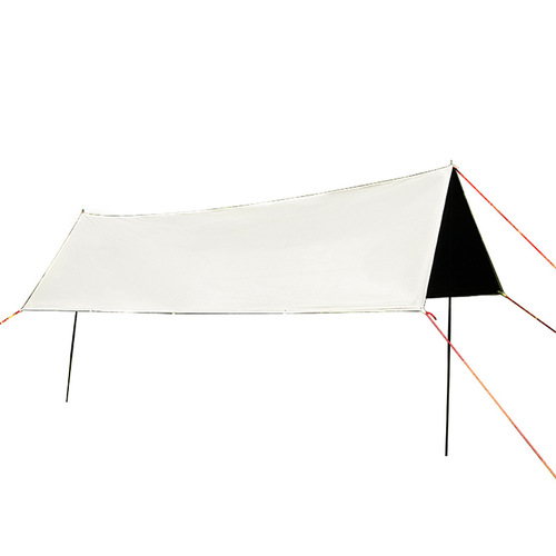 Outdoor black rubber tent camping wild camping rainproof sunshade canopy butterfly hexagonal canopy silver coated canopy