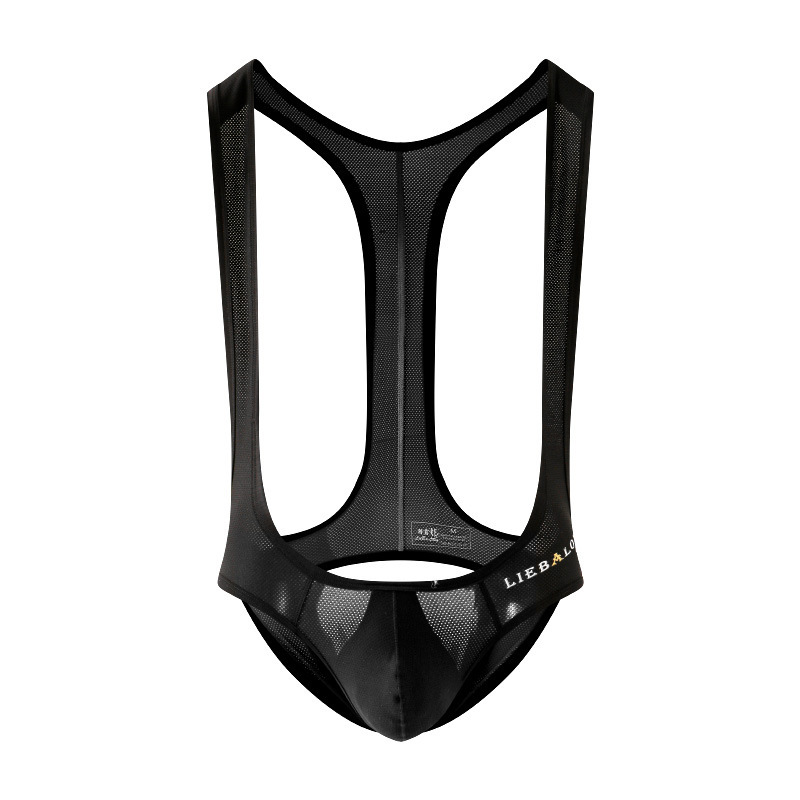 Men's sexy one-body underwear large bag leakage hip T pants summer mesh breathable pants wholesale generation