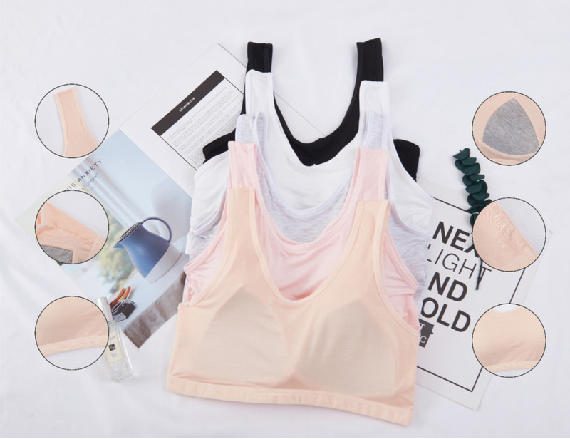 Xi Xin Ting 158 Large Size Underwear Women's Non-rimmed Vest Bra for Chubby Moms Women's Underwear