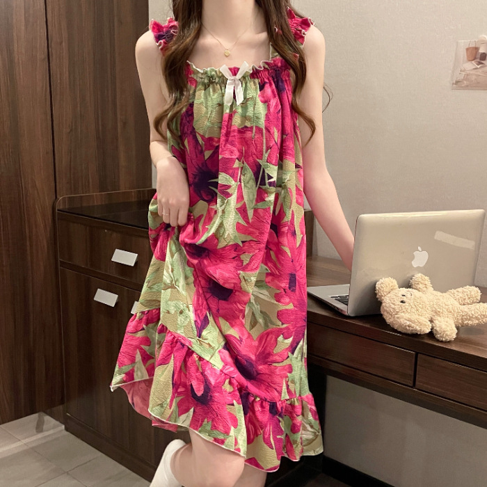 큰 붉은 꽃 슬링