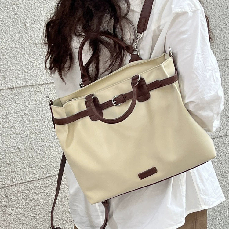 Dual-Purpose Large-Capacity Student Backpack for Women 2026 New Laptop Bag Commuter Shoulder Crossbody Tote Bag