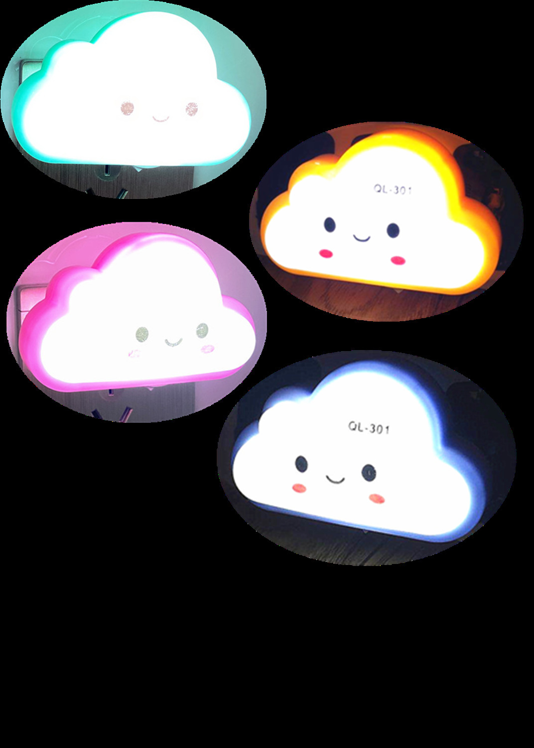 Productos transfronterizos creativos novedad interruptor de nube LED luz nocturna iluminación de dormitorio pasillo luz nocturna