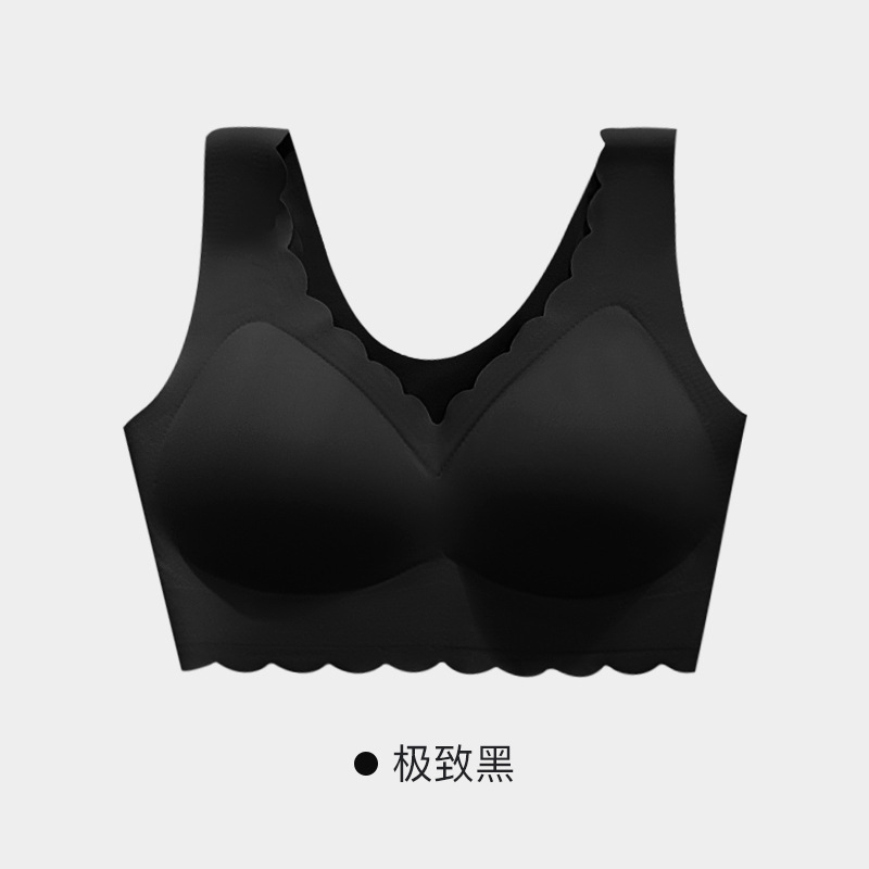 Madre de mediana edad ropa interior mujer chaleco sin marcas sin anillo de acero para reunir mujeres con pechos grandes mostrando sujetadores pequeños