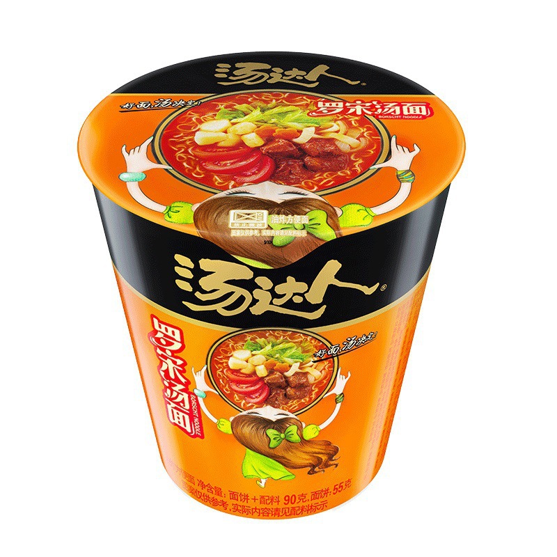 統一湯達人即席麺 日本豚骨ラーメン 酸辣ロシアンスープ即席麺 樽入り食品（Y）