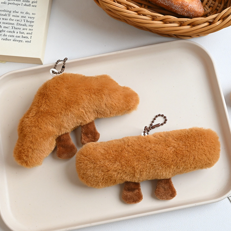 かわいいきしむぬいぐるみグルメパンペンダントキーホルダー装飾人形ガールハート多用途ペンダント食品おもちゃ|undefined