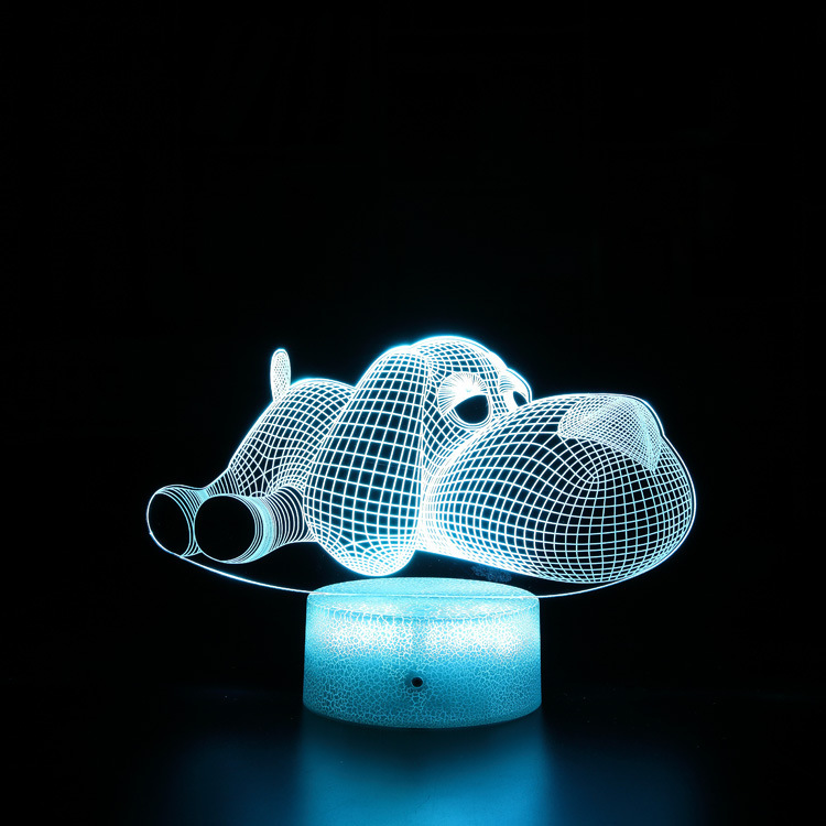 Cross-border exclusive for Snoopy creative gift gift colorful 3D night light LED touch remote control bedside lamp table lamp