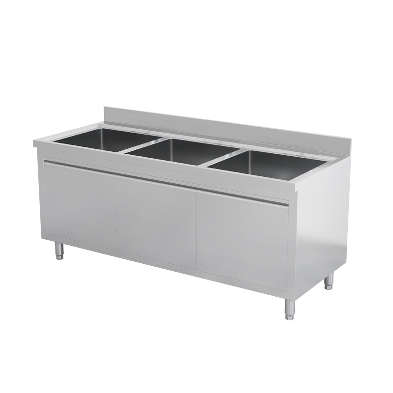 S.A.S. Commercial de acero inoxidable gabinete de piscina fregadero desagüe lavabo lavavajillas lavavajillas mesa de operación cocina almacenamiento doméstico
