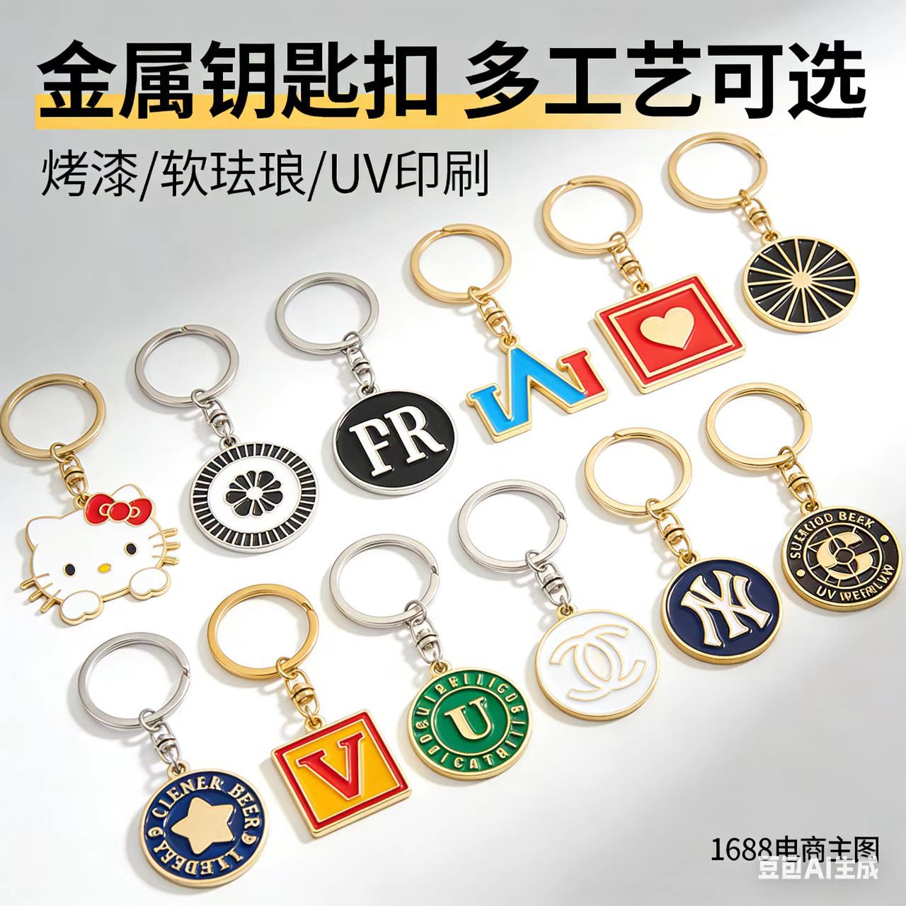 中国风可爱卡通钥匙扣小礼物创意学生文创手工学校纪念品旅游挂件