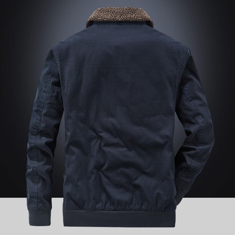 Abrigo acolchado de algodón para hombres de invierno de moda forrado de lana de cordero engrosado abrigo cálido para hombres ropa de trabajo solapa Abrigo acolchado de algodón de invierno chaqueta acolchada de algodón