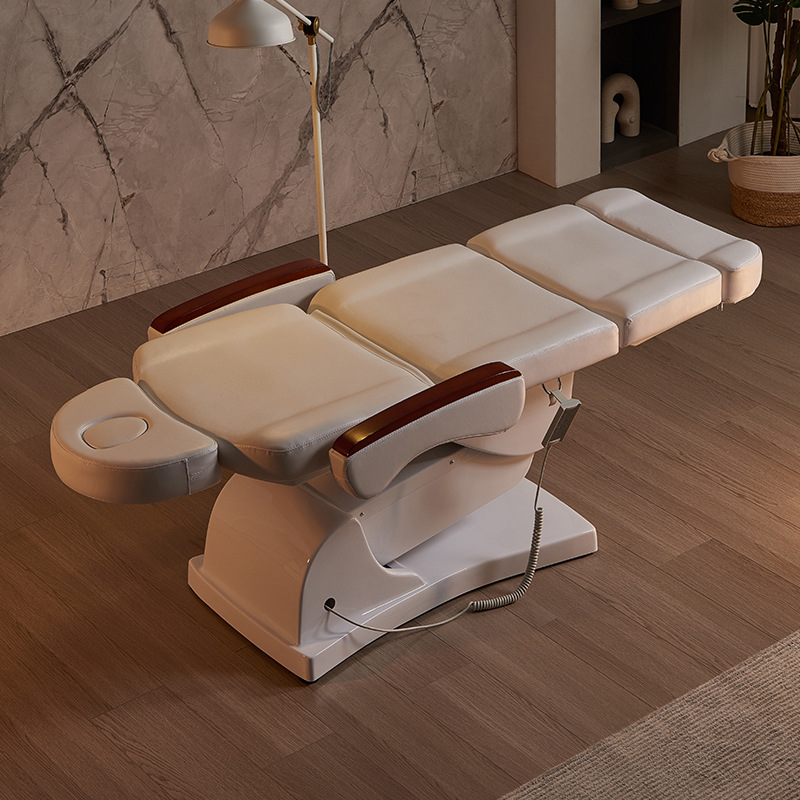 Suministro directo de fábrica, cama de belleza totalmente eléctrica, cama especial para salones de belleza, cama para pestañas, cama de masaje para limpieza de oídos, cama de masaje ajustable.