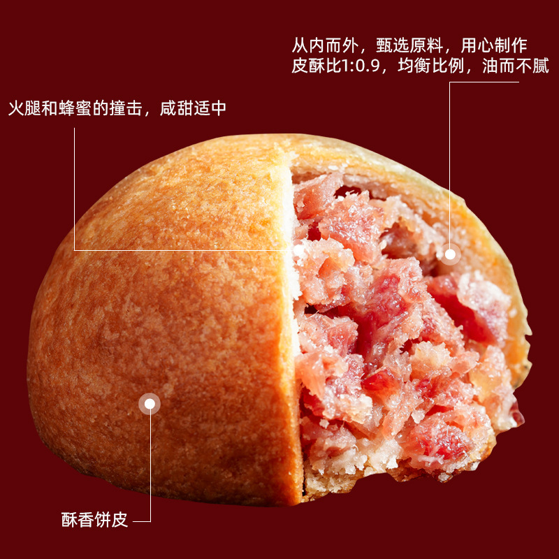 潘祥记云腿月饼云南特产火腿酥皮月饼传统中式中秋节糕点整箱批发|undefined