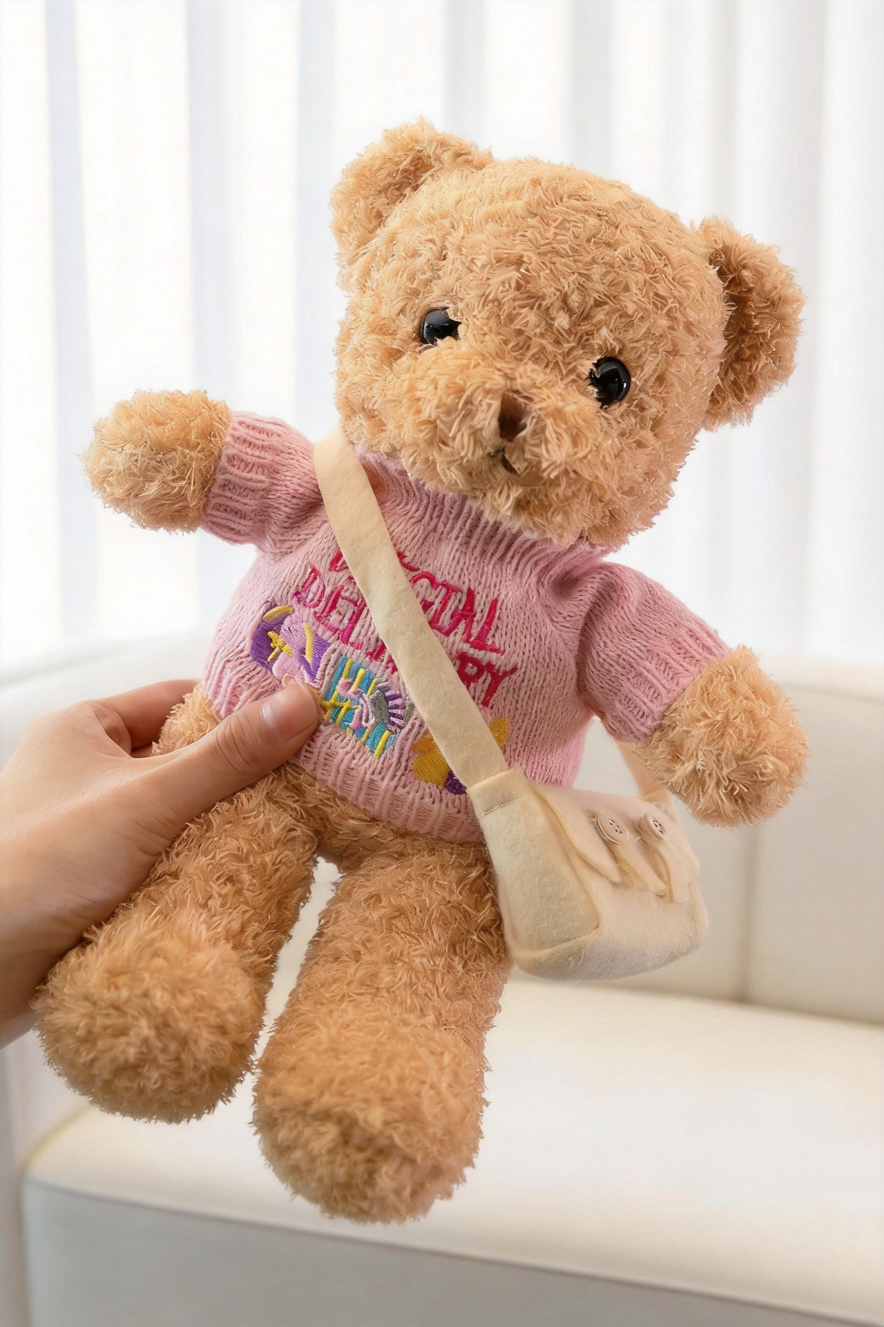 Muñecas de peluche al por mayor emoción acompañante vestido juguetes de peluche regalo de cumpleaños abrazar osos muñecas