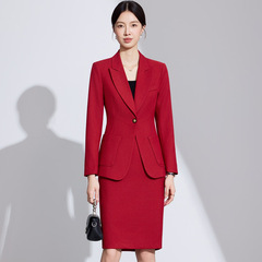 春秋美容师珠宝店新款职业套装长袖西服正装酒店开业庆典工作服