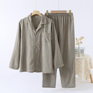 Cotton pijama, Japanese long-sleeve, trousers for summer and autumn
