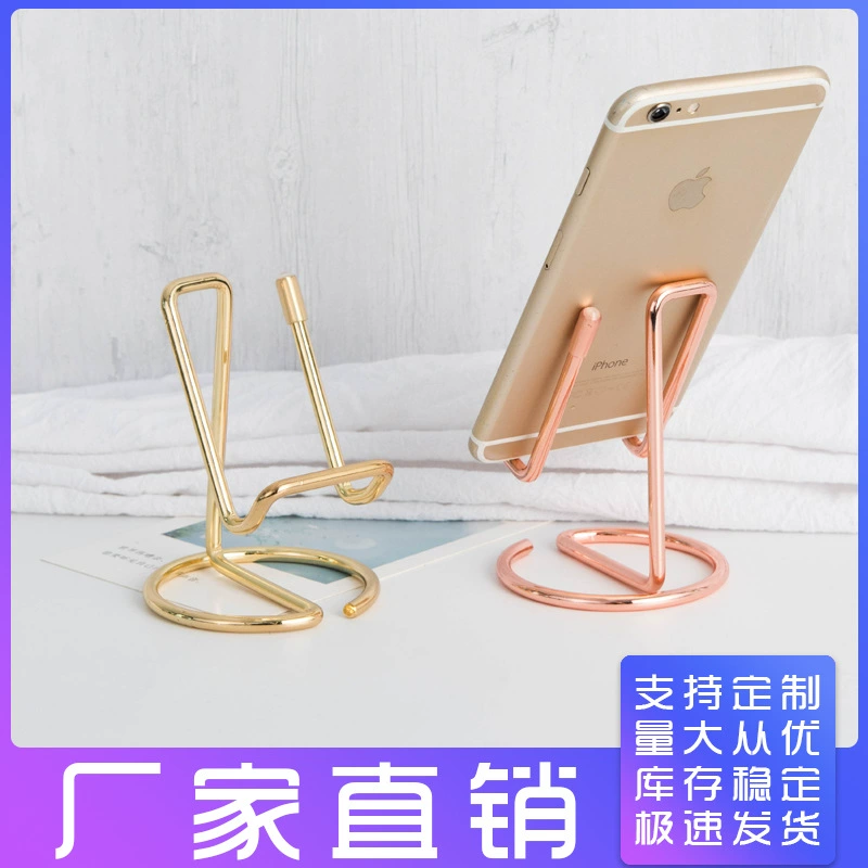 Популярный железный держатель для мобильного телефона, ленивый настольный металлический держатель двойного назначения, креативный держатель для визитных карточек, оптовая продажа с фабрики