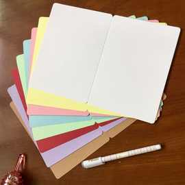 DIY折叠贺卡模板空白对折卡片手绘涂鸦牛皮白卡创意节日祝福贺卡