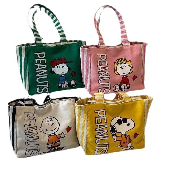 2024 bolsas de lona empalmadas moda de compras de gran capacidad bolsas de mano impresión LOGO contraste portátil