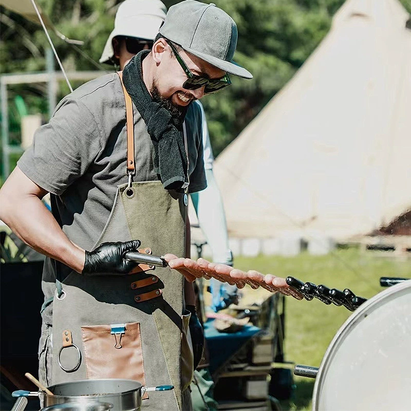 Парикмахер Фартук джинсовый корейский логотип мужской бариста молочный чай магазин ресторан рабочая одежда женская художественная талия