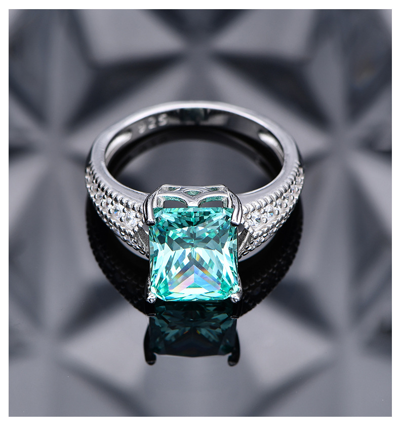 Fashion Geometric Sterling Silver Plating Zircon Rings 1 Piece