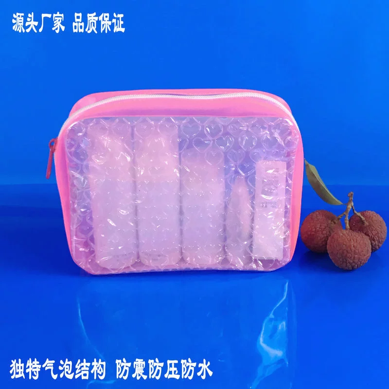 Цветной пузырчатый мешок на молнии из ПВХ, дорожная сумка для туалетных принадлежностей, сумка для хранения косметики, водонепроницаемое место для хранения