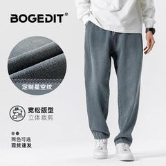 BOGEDIT壹加服装百搭春秋宽松日系水洗牛仔裤简约潮直筒裤牛仔裤