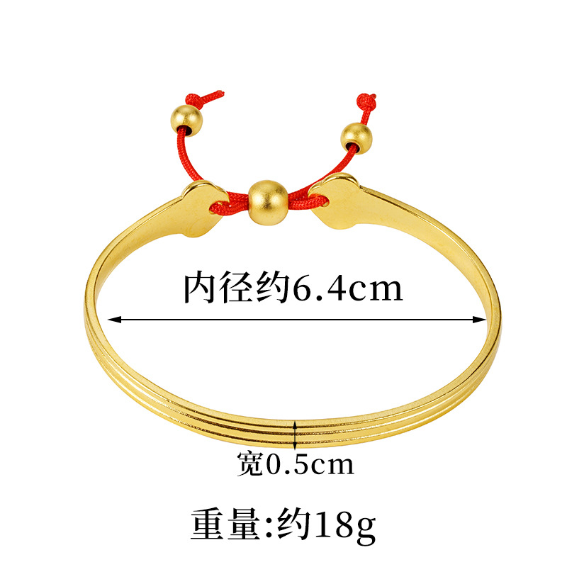 Anillo de oro Gufa Sha Ruyi pulsera cuerdas rojas cuentas de estilo chino fuente de joyería de moda nacional pulsera temperamento femenino universal