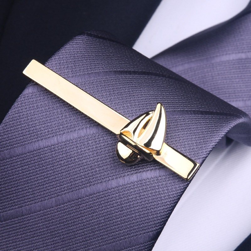 Men's Clip Simple Tie Pin Business Wedding_voghion.com