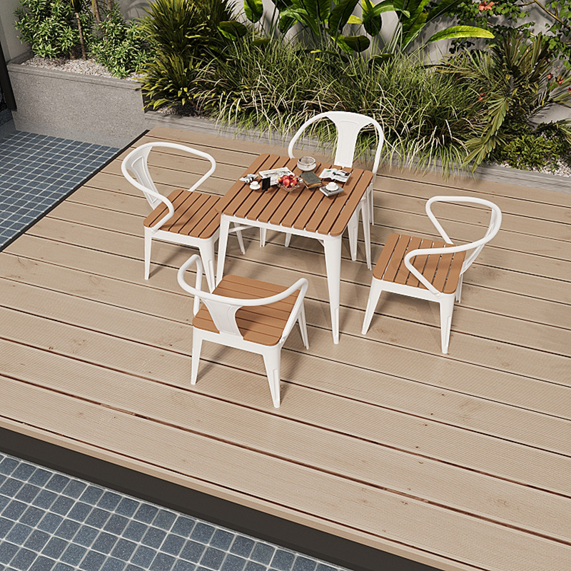 Residencia balcón ocio mesa y silla combinación de patio jardín al aire libre mesa de comedor impermeable al aire libre set de mesa y silla