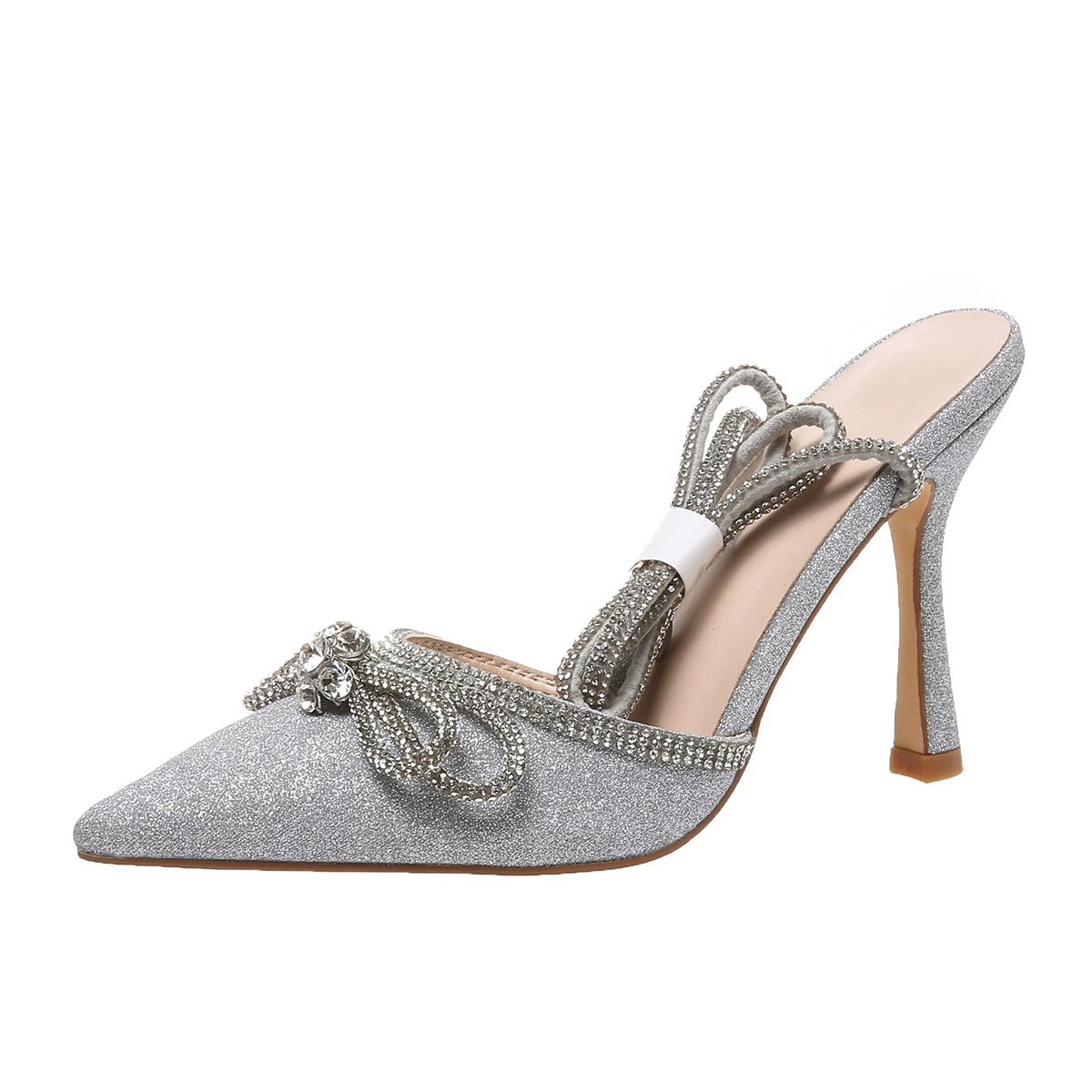 High heels European style, pointed toe ankle-strap, plus sizes 5–11