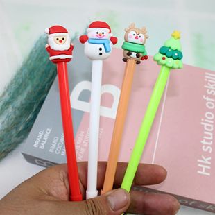 Cute Santa Snowman Elk Q version creative student writing stationery gift pen gel pen wholesale foreign trade