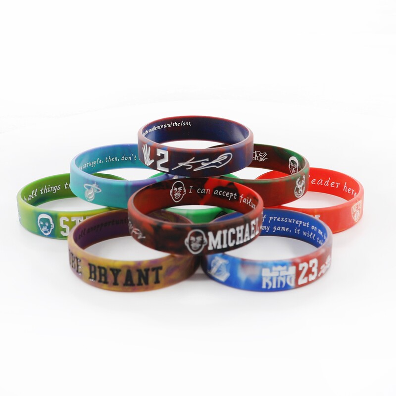 Douyin Small Gift Basketball Bracelet Silicone Human Head Lava Bracelet Curry Nba Luminous Inspirational Fan Wristband