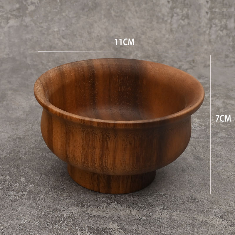 Directo de fábrica creativa de leche mongol tazón de primera clase de madera Xizango tazón redondo de mantequilla tazón de madera Xizango