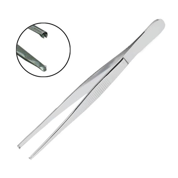 Scalloped tweezers stainless steel