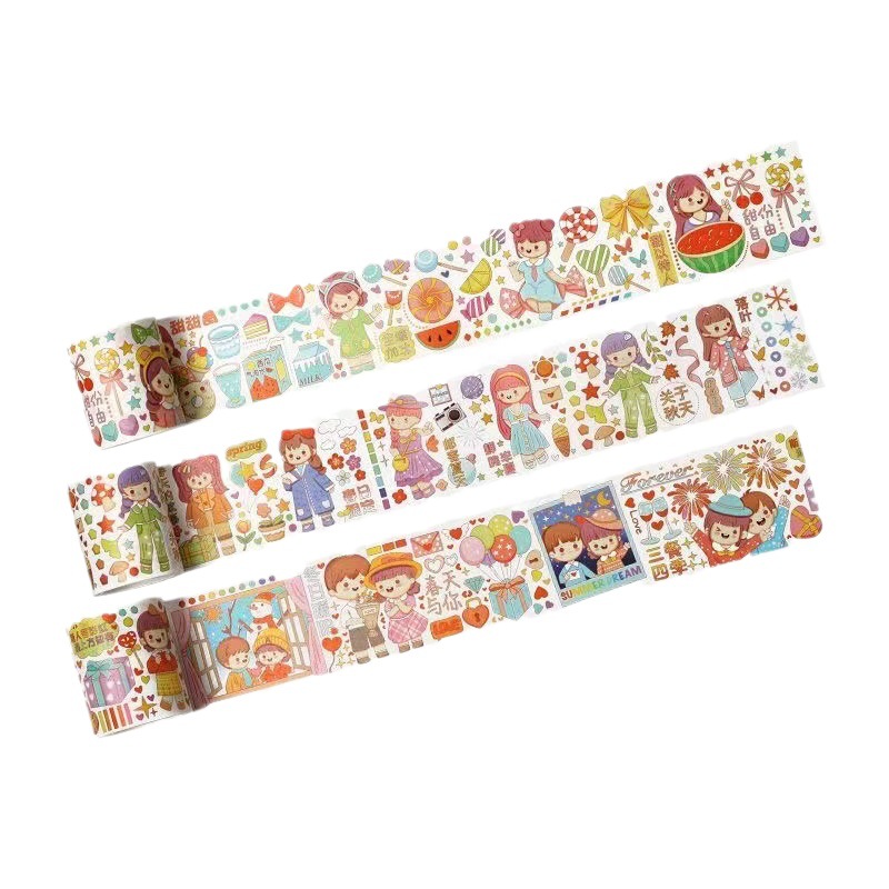 En línea celebridad libro gourmet diario cinta linda de dibujos animados para niños diario pegatinas rollo completo y cinta de papel pegatinas al por mayor