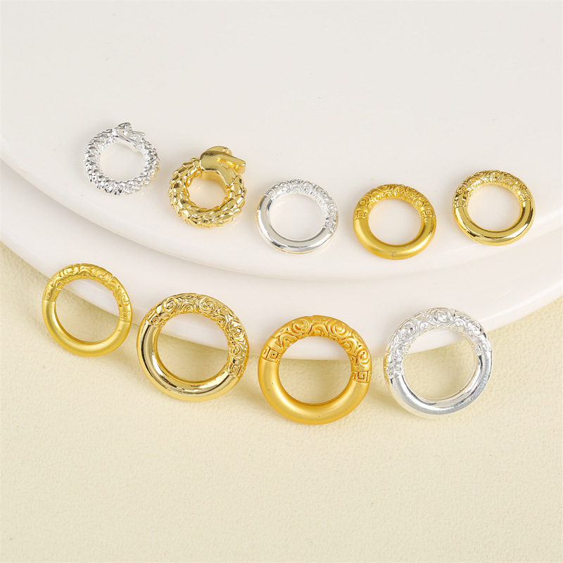 18K Gold Gufa Gold silver Pearl Ring Gankun Ring Red Rope Braided Hand Rope Pendant Handstring Connecting Ring Dragon and Phoenix Ring