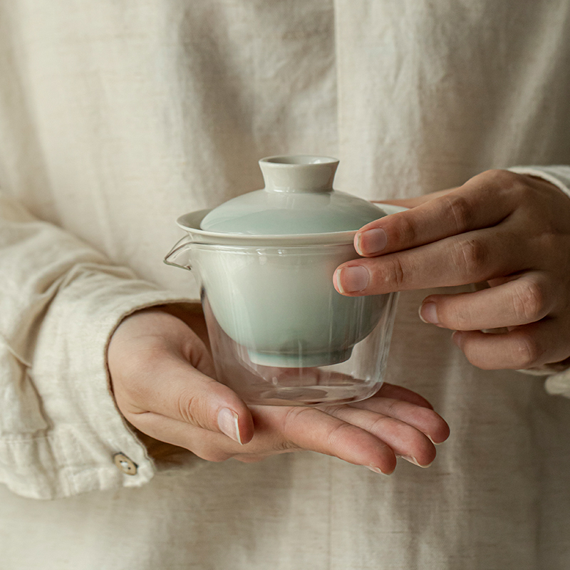 渐变旅行茶具户外便携快客杯套装陶瓷车载露营家用功夫茶具女士|undefined