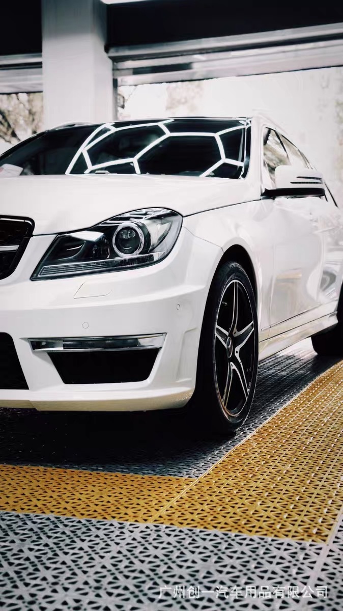 Suitable for 2007-2014 Mercedes-Benz C-Class S204 models, for C63 AMG-style wide body kit, C260 and C300 models, including front and rear bumpers