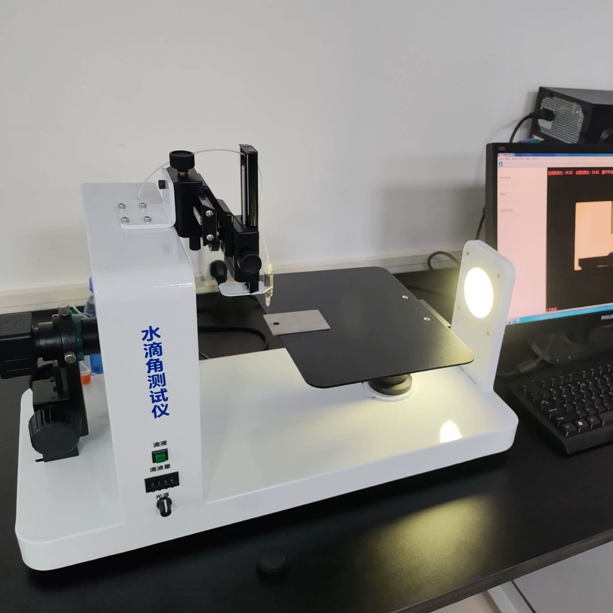 Тестер угла капли воды, объектив мобильного телефона, контактный измерительный прибор с фиксированным натяжением жидкости, тестер угла контакта, производитель Дунгуанов