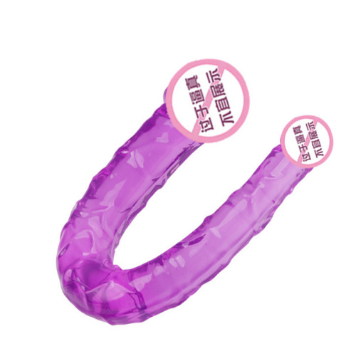 Double-headed TPE artificial dildo, extra long stallion, thick fake stem, lesbian lesbian adult sex toy