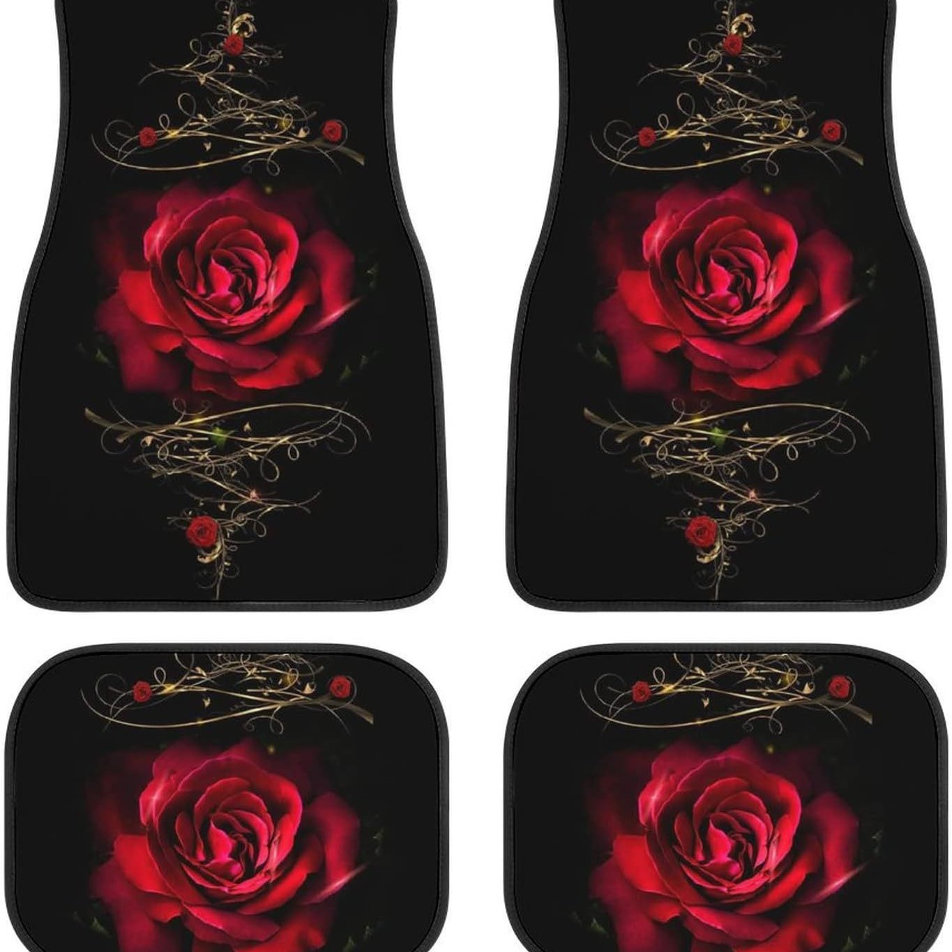 Cross-Border Temu Hot-Selling Butterfly Car Floor Mats, Four-Piece Set for All Seasons, Dirt-Resistant, Wear-Resistant, Anti-Scratch Mats