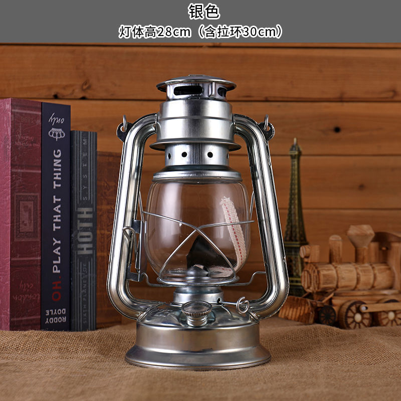 lámpara de aceite retro lámpara de caballo lámpara de queroseno portátil lámpara de camping lámpara de camping lámpara de camping lámpara de decoración de lámpara de campamento accesorios de fotografía