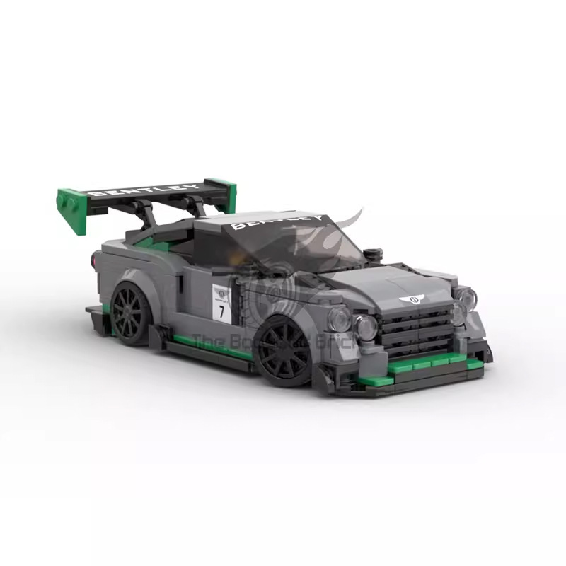 Domestic Building blocks MOC-171660 compatible with Lego Bentley European GT3 car model puzzle assembly gift