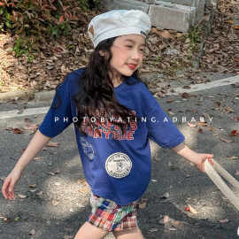 2026童装夏季儿童韩版活性印花女童无袖T恤夏装男童打底衫6266