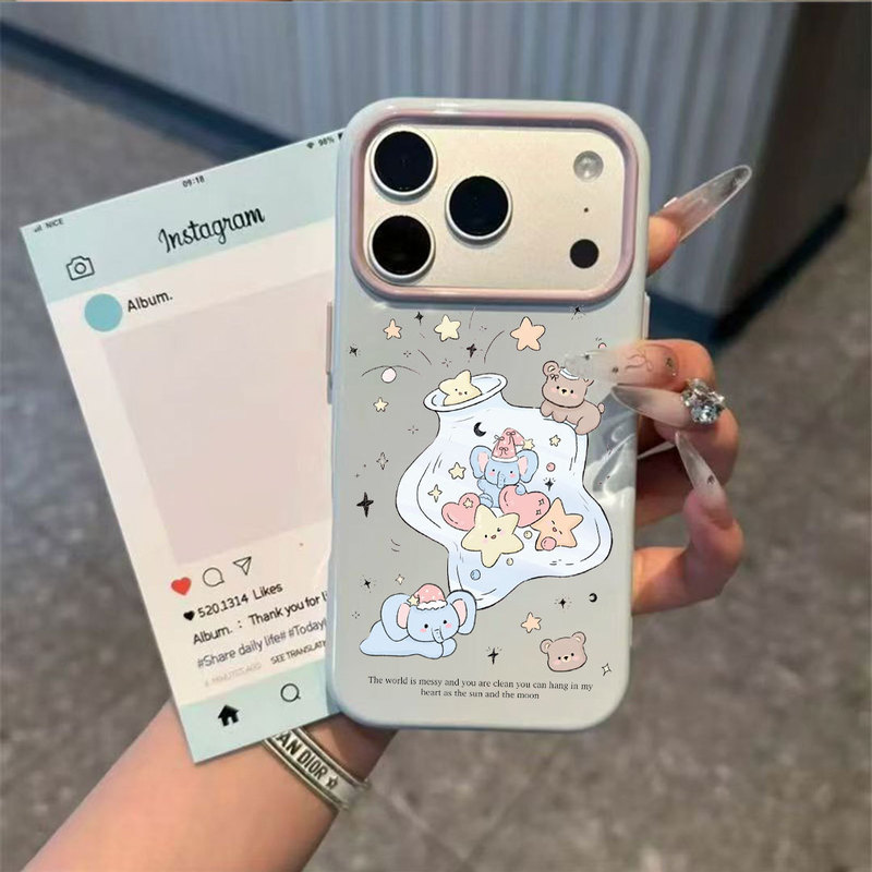 Suitable for Apple 17ProMax phone case, iPhone16 cute anti-drop 14Pro European and American style 15 bottle stars Suitable for Apple 17ProMax phone case, iPhone16 cute anti-drop 14Pro European and American style 15 bottle stars